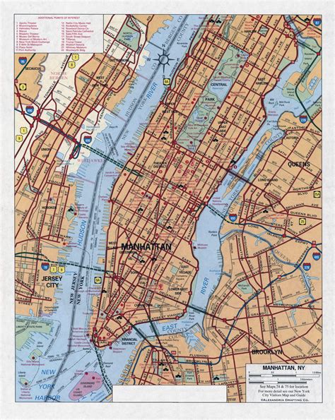 New York City Map Manhattan